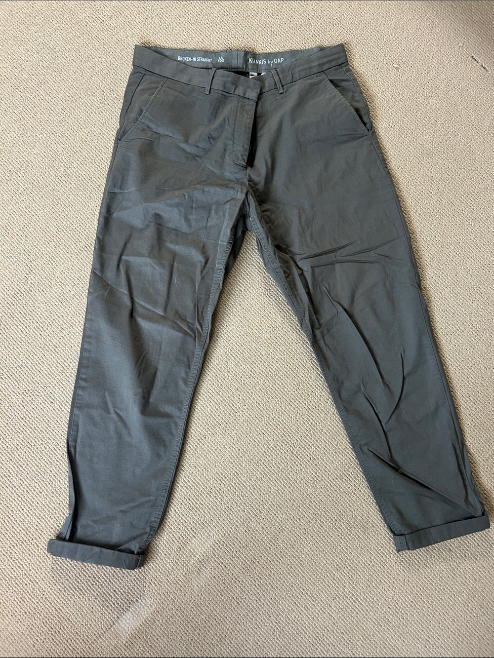 GAP Men's Charcoal Black Chino Pants